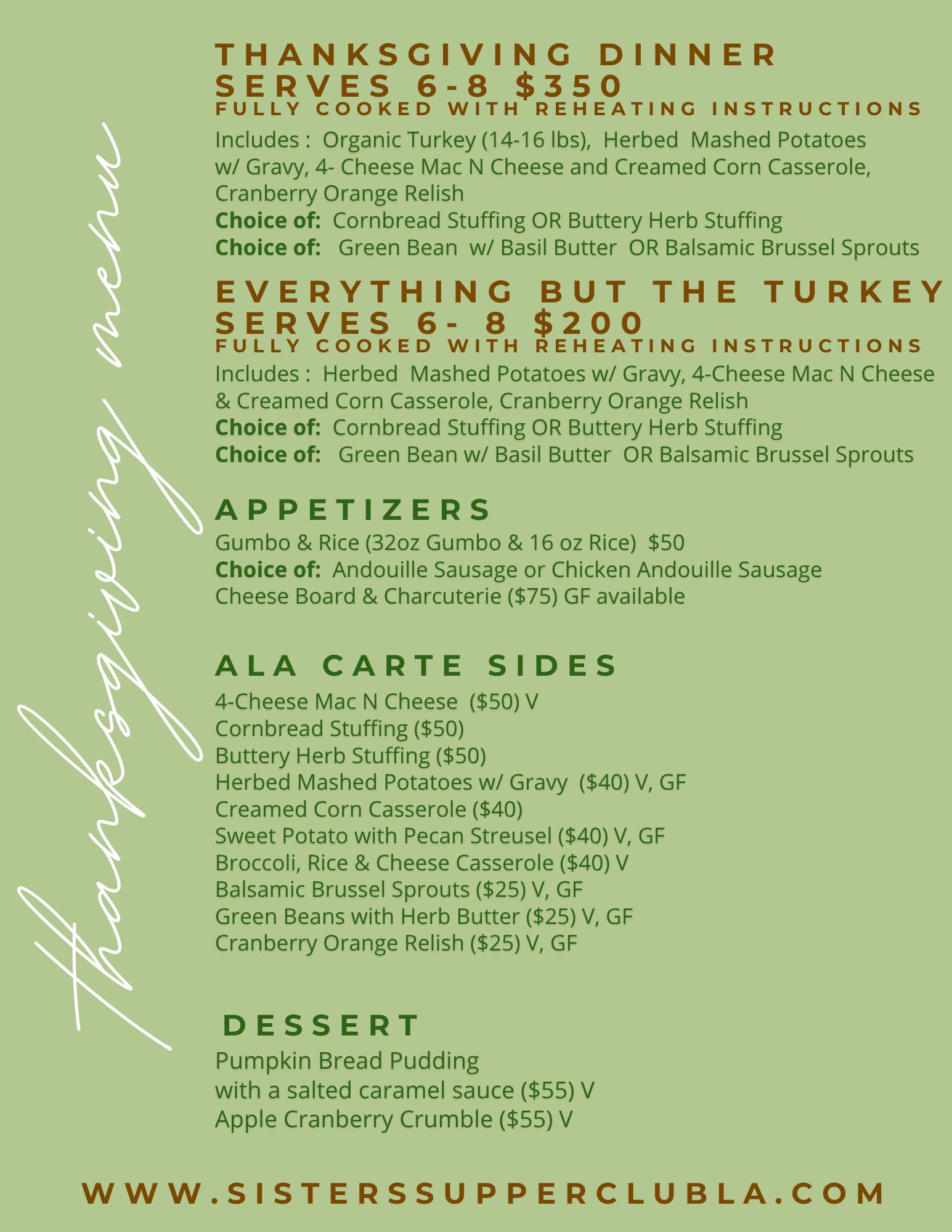 Sisters Supper Club Proudly Supports THE Foundation Together Helping Education For LVUSD donating 10% of each order, located at Cielo Farms